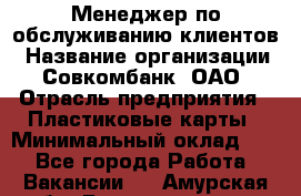 Менеджер по обслуживанию клиентов › Название организации ­ Совкомбанк, ОАО › Отрасль предприятия ­ Пластиковые карты › Минимальный оклад ­ 1 - Все города Работа » Вакансии   . Амурская обл.,Благовещенск г.